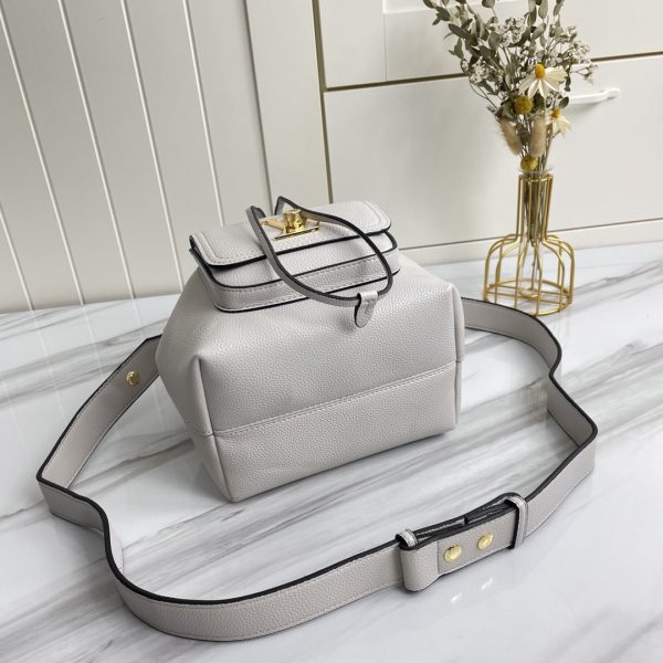 Replica LV Lockme Bucket Bag in Black, Brown & Grey - Image 15