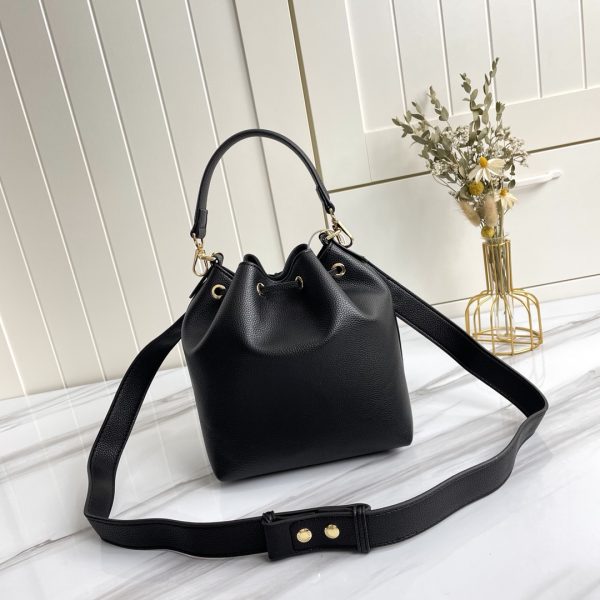 Replica LV Lockme Bucket Bag in Black, Brown & Grey - Image 3