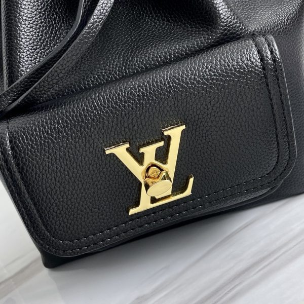 Replica LV Lockme Bucket Bag in Black, Brown & Grey - Image 5
