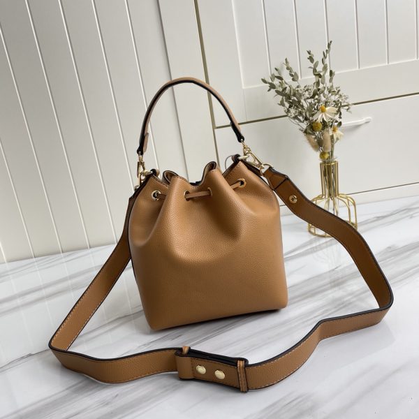 Replica LV Lockme Bucket Bag in Black, Brown & Grey - Image 8