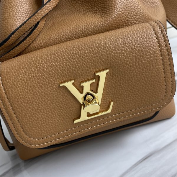 Replica LV Lockme Bucket Bag in Black, Brown & Grey - Image 9