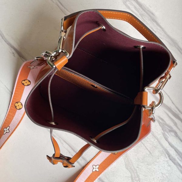 Replica LV Neonoe Bb Bag in Blue, Beige & Orange - Image 12