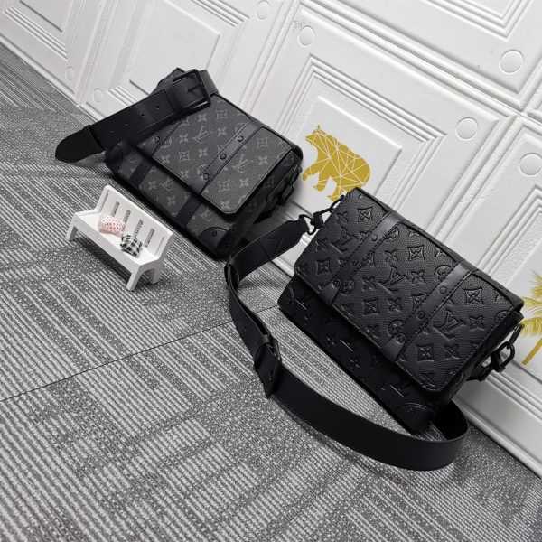 Louis Vuitton Replica Trunk Messenger Bag in Black