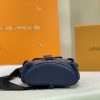 Best Replicas Bags - Replica LV Christopher XS Black-Blue-White Backpack Shop For Best Louis Vuitton LV Replica Bags With Cheap Price
