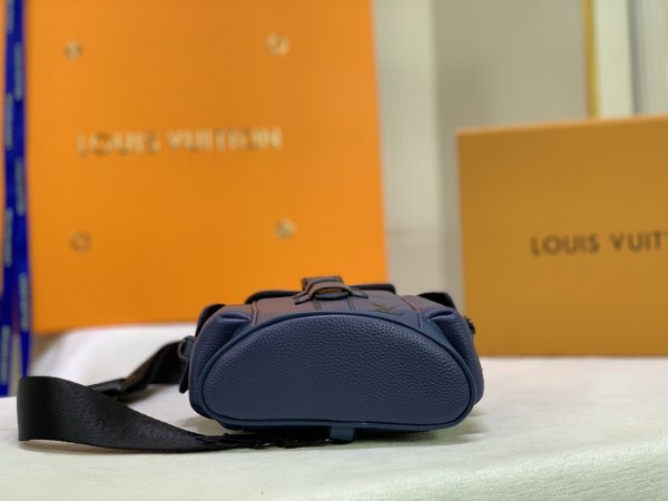 Replica LV Christopher XS Black-Blue-White Backpack - Image 11