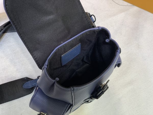Replica LV Christopher XS Black-Blue-White Backpack - Image 12
