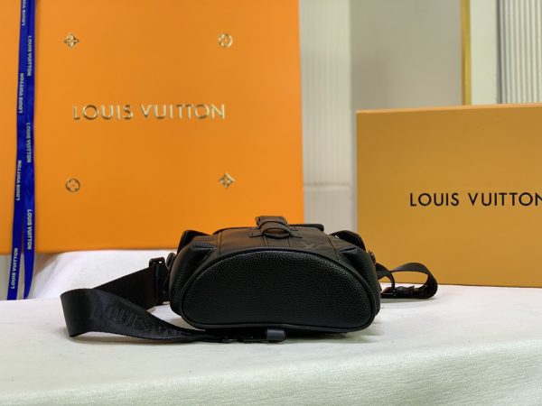 Replica LV Christopher XS Black-Blue-White Backpack - Image 3