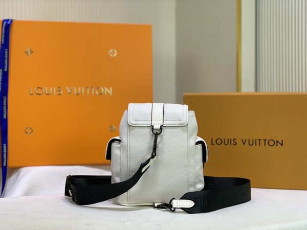 Replica LV Christopher XS Black-Blue-White Backpack - Image 6