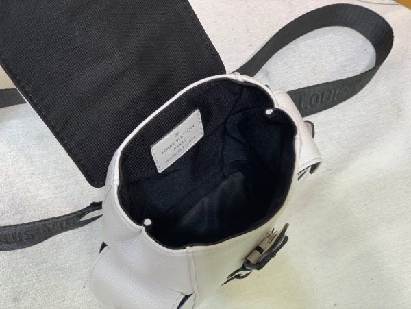 Replica LV Christopher XS Black-Blue-White Backpack - Image 8