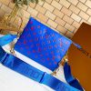 Best Replicas Bags - Louis Vuitton Coussin PM Pink & Dark Blue Replica Handbag M58628 Shop For Best Louis Vuitton LV Replica Bags With Cheap Price