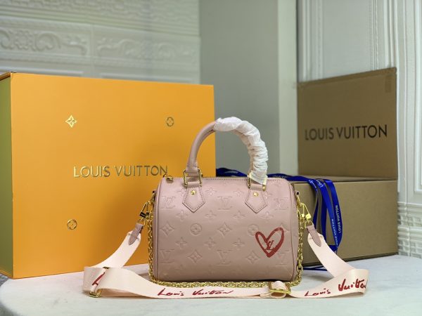 Louis Vuitton Speedy Bandouliere 22 Replica - White & Pink - Image 10