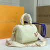 Best Replicas Bags - Louis Vuitton Speedy Bandouliere 22 Replica - White & Pink Shop For Best Louis Vuitton LV Replica Bags With Cheap Price