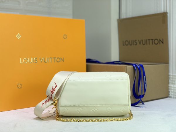 Louis Vuitton Speedy Bandouliere 22 Replica - White & Pink - Image 4