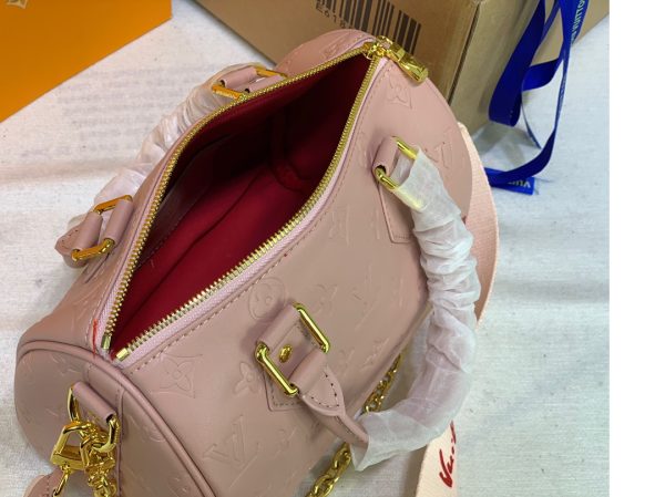 Louis Vuitton Speedy Bandouliere 22 Replica - White & Pink - Image 6