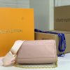 Best Replicas Bags - Louis Vuitton Speedy Bandouliere 22 Replica - White & Pink Shop For Best Louis Vuitton LV Replica Bags With Cheap Price