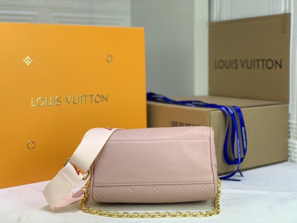 Louis Vuitton Speedy Bandouliere 22 Replica - White & Pink - Image 7