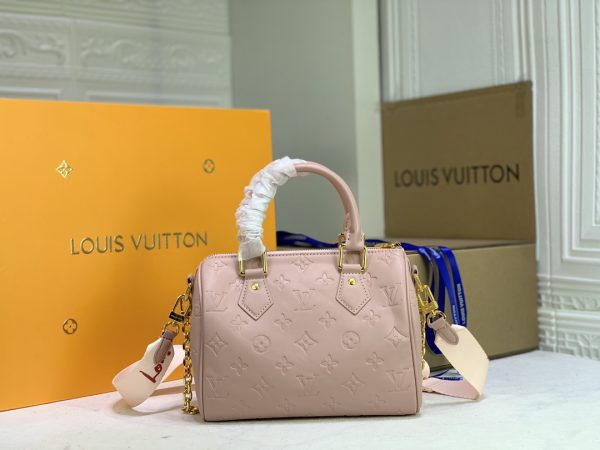Louis Vuitton Speedy Bandouliere 22 Replica - White & Pink - Image 8