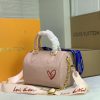 Best Replicas Bags - Louis Vuitton Speedy Bandouliere 22 Replica - White & Pink Shop For Best Louis Vuitton LV Replica Bags With Cheap Price