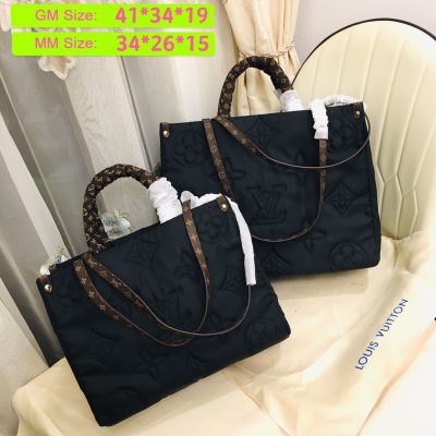 Replica LV Onthego GM Tote Bag in Black | Stylish Luxury Design