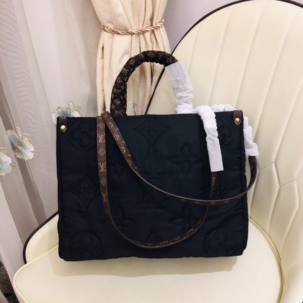 Replica LV Onthego GM Tote Bag in Black | Stylish Luxury Design - Image 6