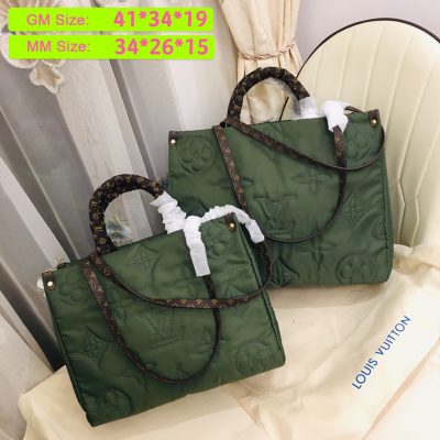 Green Louis Vuitton Onthego GM Replica Tote Bag