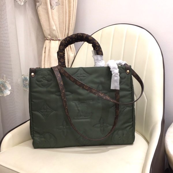Green Louis Vuitton Onthego GM Replica Tote Bag - Image 2
