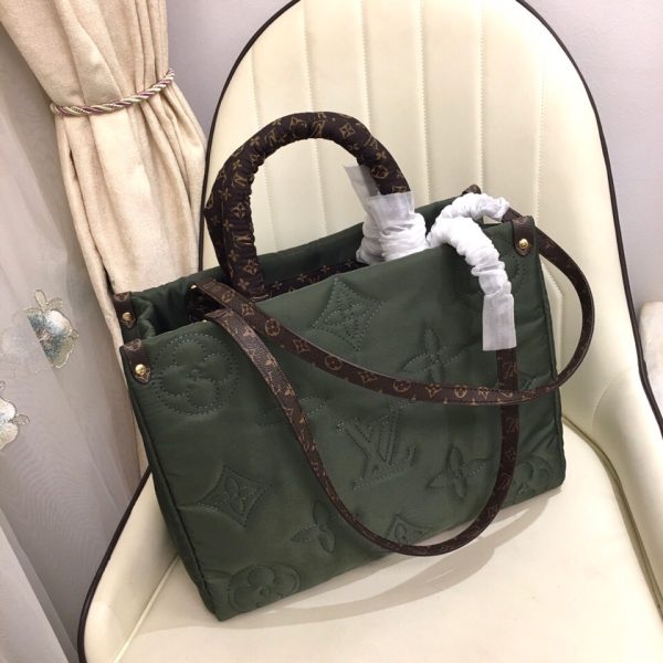 Green Louis Vuitton Onthego GM Replica Tote Bag - Image 3