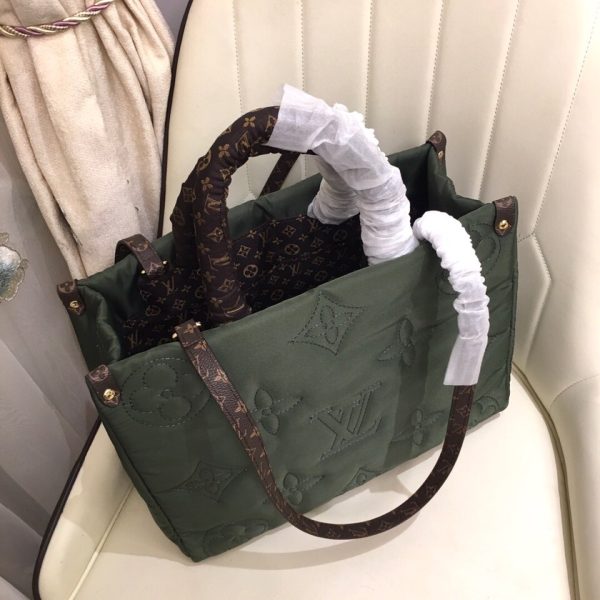 Green Louis Vuitton Onthego GM Replica Tote Bag - Image 6
