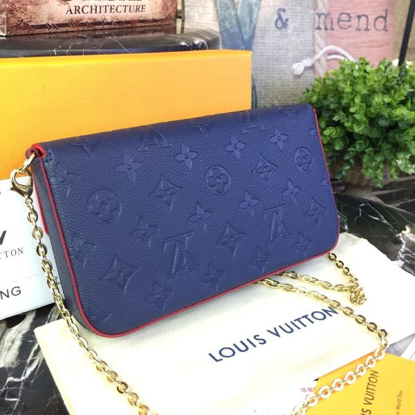 Louis Vuitton Felicie Pochette Replica - Black, Blue, Red - Image 8