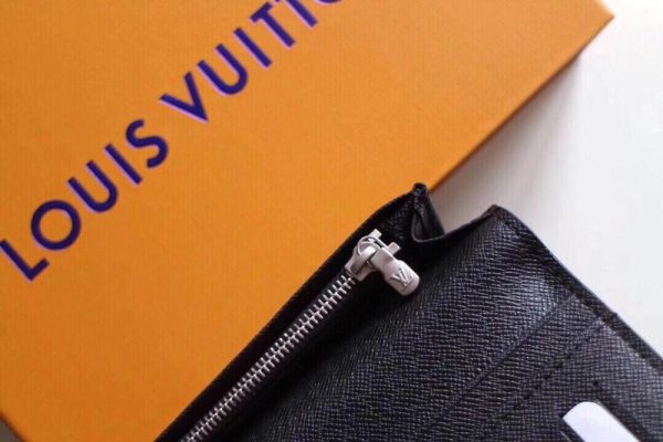 Replica Louis Vuitton Brazza Wallet - Black Leather - Image 2