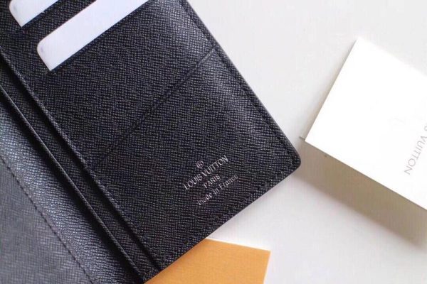 Replica Louis Vuitton Brazza Wallet - Black Leather - Image 3