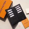 Best Replicas Bags - Replica Louis Vuitton Brazza Wallet - Black Leather Shop For Best Louis Vuitton LV Replica Bags With Cheap Price