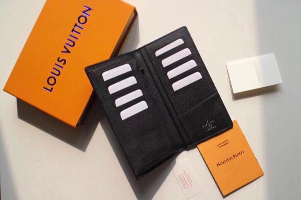 Replica Louis Vuitton Brazza Wallet - Black Leather - Image 4