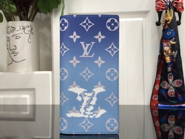 Replica Louis Vuitton Brazza Wallet - Blue Sky Style