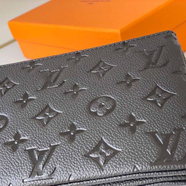 Luxury Replica Louis Vuitton Double Zip Pochette Black/Blue - Image 8