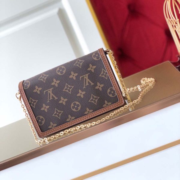 Replica Louis Vuitton Dauphine Chain Wallet – Chic & Budget-Friendly - Image 2