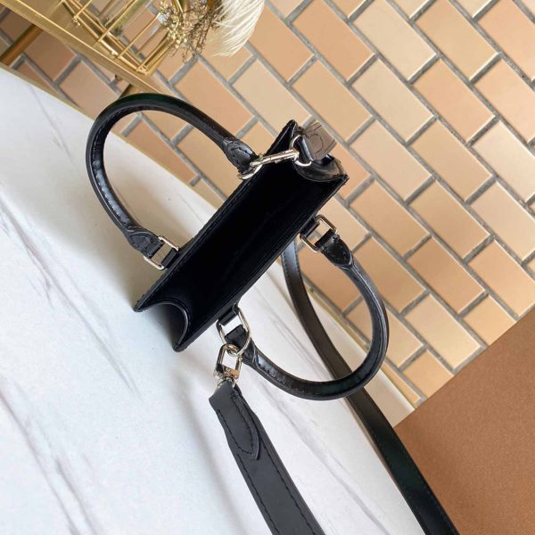 Replica LV Petit Sac Plat M69441 Black/White/Pink Leather Bag - Image 2