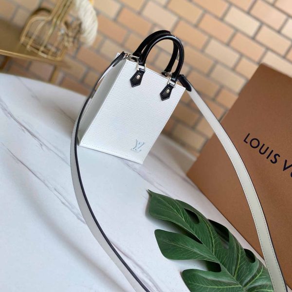 Replica LV Petit Sac Plat M69441 Black/White/Pink Leather Bag - Image 18