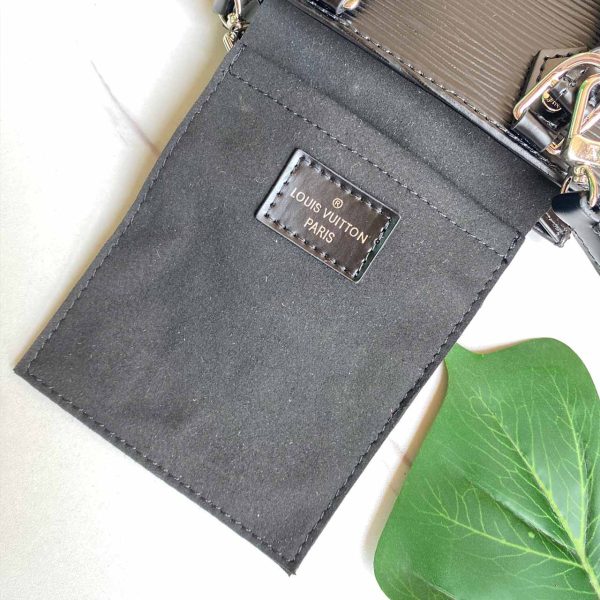 Replica LV Petit Sac Plat M69441 Black/White/Pink Leather Bag - Image 3