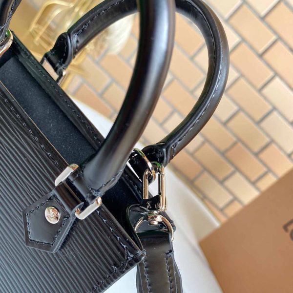 Replica LV Petit Sac Plat M69441 Black/White/Pink Leather Bag - Image 4