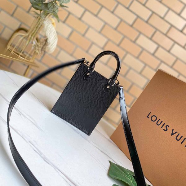 Replica LV Petit Sac Plat M69441 Black/White/Pink Leather Bag - Image 7