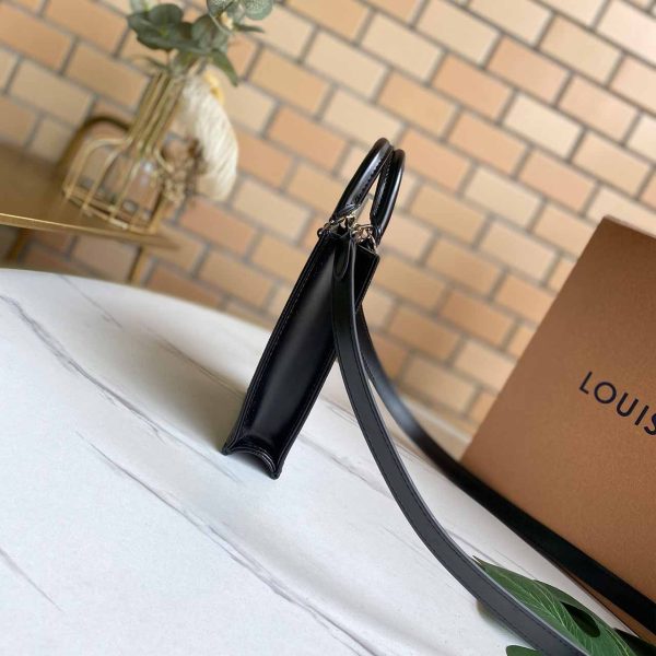 Replica LV Petit Sac Plat M69441 Black/White/Pink Leather Bag - Image 8