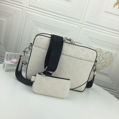 Louis Vuitton Trio Messenger Replica White/Black Embossed M69443