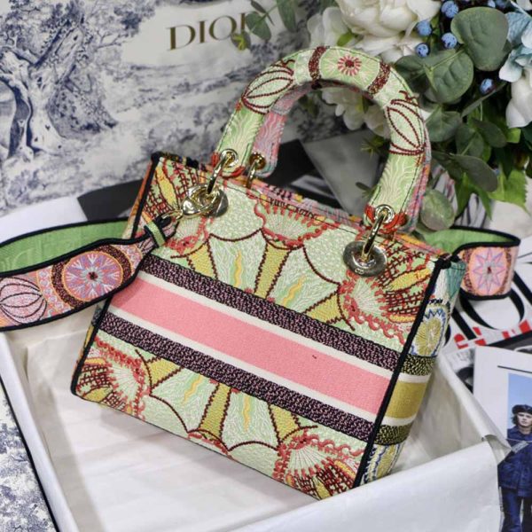 Replica Dior AAA Light Medium Lady D-Lite Embroidery Bag M8003 - Image 5