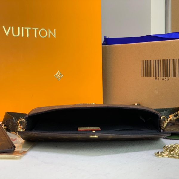 Louis Vuitton Felicie Strap & Go Replica Green/Pink M80091 - Image 3