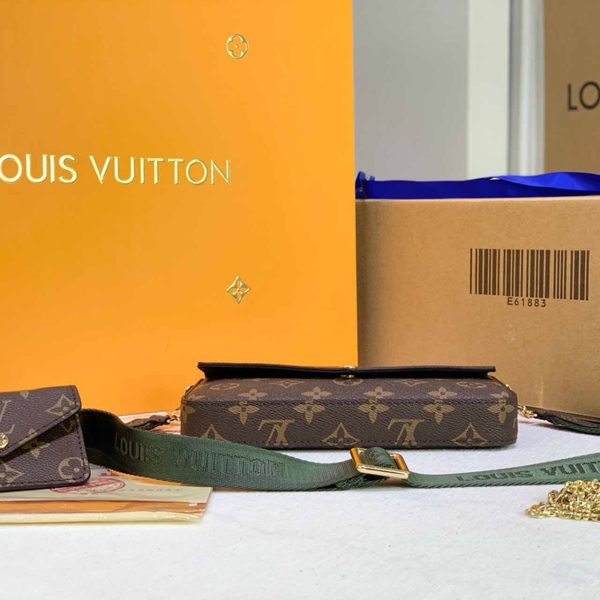 Louis Vuitton Felicie Strap & Go Replica Green/Pink M80091 - Image 5