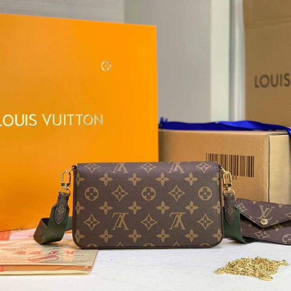 Louis Vuitton Felicie Strap & Go Replica Green/Pink M80091 - Image 6