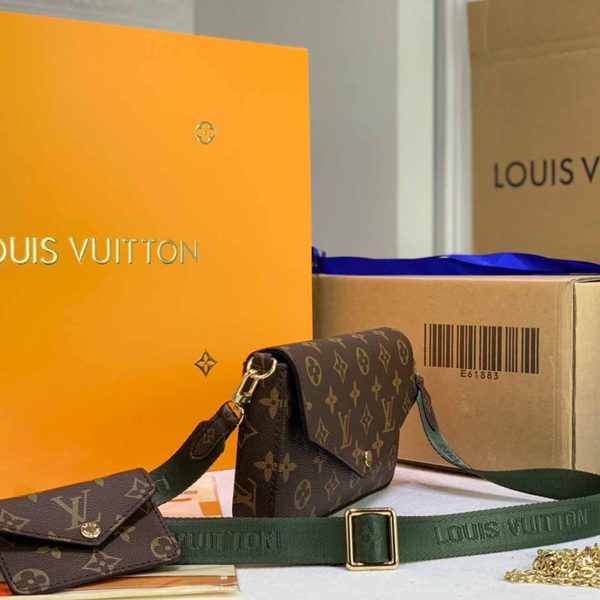 Louis Vuitton Felicie Strap & Go Replica Green/Pink M80091 - Image 8