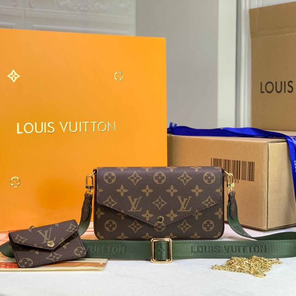 Louis Vuitton Felicie Strap & Go Replica Green/Pink M80091 - Image 2