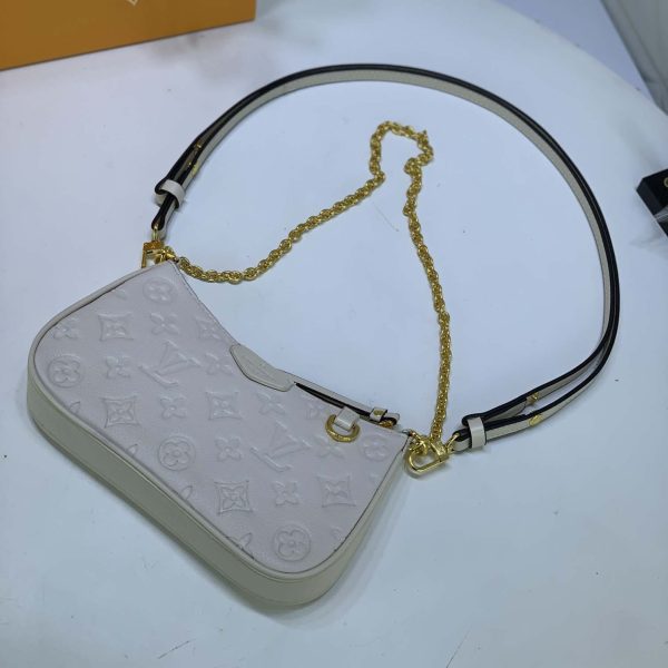 Replica LV Easy Pouch On Strap - Black, Beige, White - Image 9